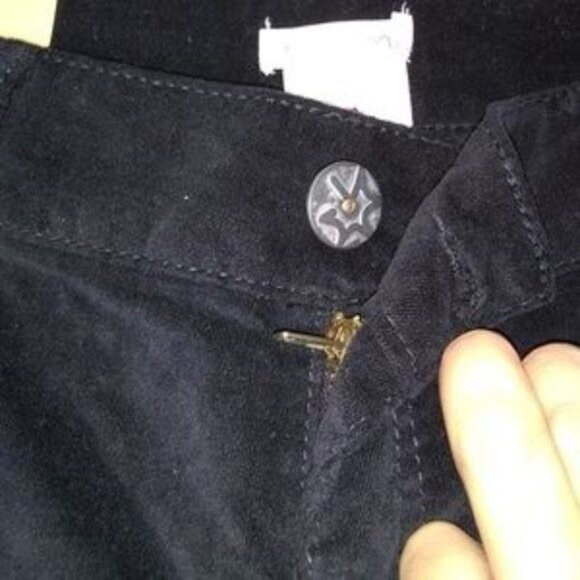 Xhilaration Target Black Velvet Like Skinny Pants Low Rise Size Junior's 7 NWT - Picture 5 of 12